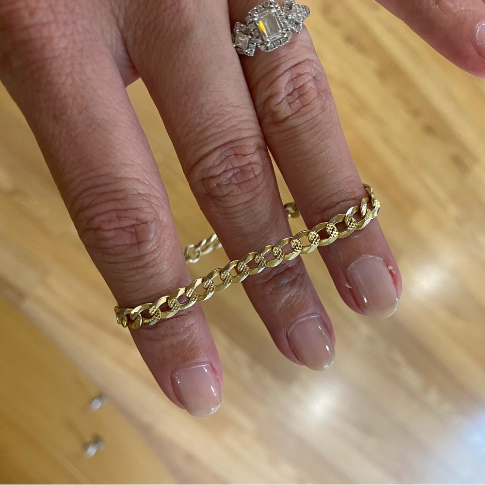 Gold 925 dainty link women’s bracelet GUC - Picture 3 of 9